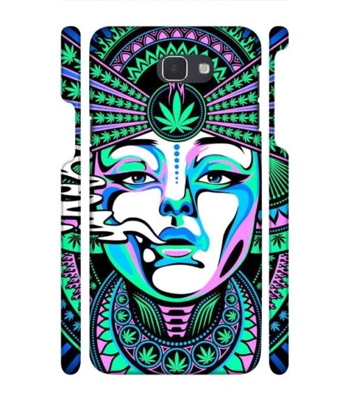 Marijuana theme artwork with beauty Samsung Galaxy J7 Prime Mobile Cover