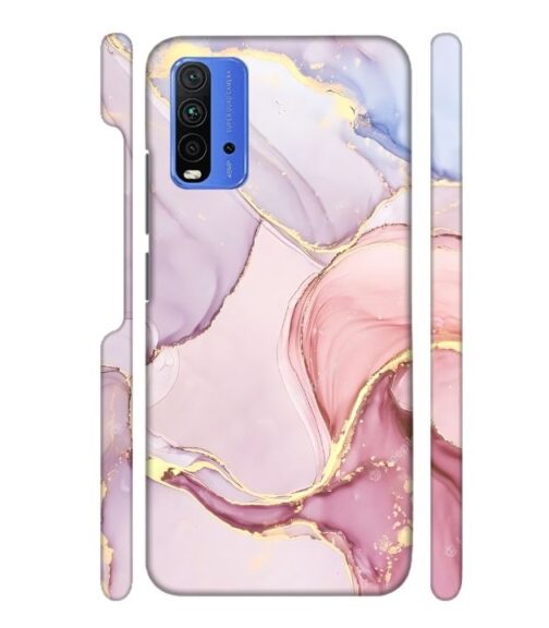 Pink abstract design with gold glitter Redmi 9 Power Mobile Cover