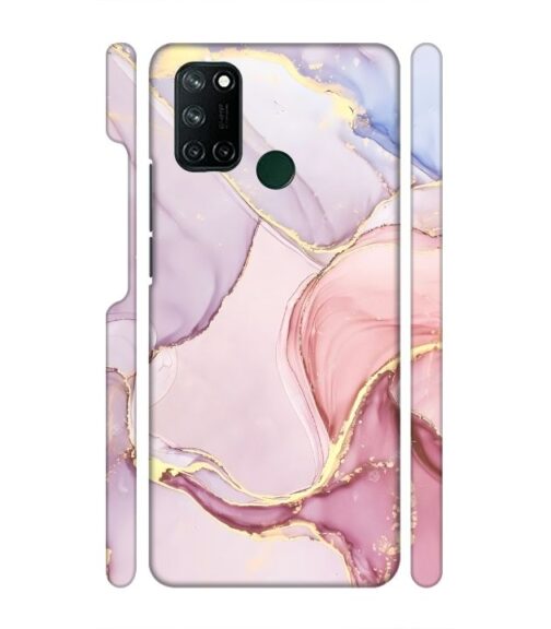 Pink abstract design with gold glitter Realme 7i Mobile Cover