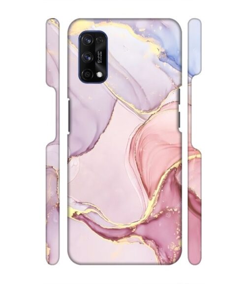 Pink abstract design with gold glitter Realme 7 Pro Mobile Cover