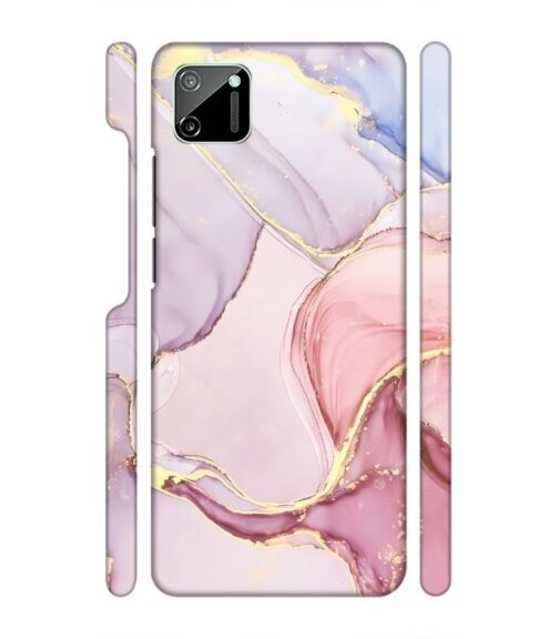 Pink abstract design with gold glitter Realme C11 Mobile Cover