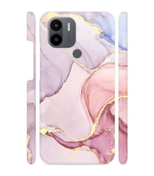 Pink abstract design with gold glitter Poco C50 Mobile Cover