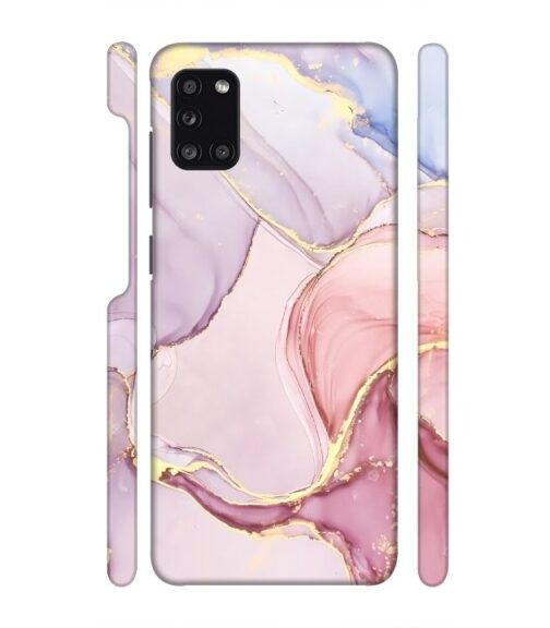 Pink abstract design with gold glitter Samsung Galaxy A31 Mobile Cover