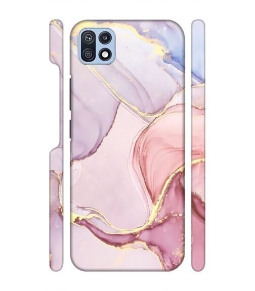 Pink abstract design with gold glitter Samsung Galaxy F42 (5G) Mobile Cover