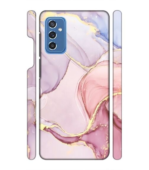 Pink abstract design with gold glitter Samsung Galaxy M52 5G Mobile Cover