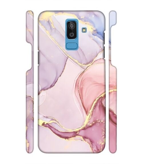 Pink abstract design with gold glitter Samsung Galaxy J8 Mobile Cover