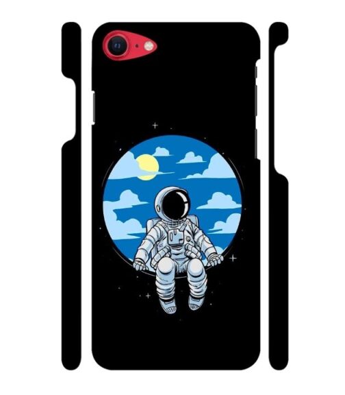 Vintage space anime graphics iPhone SE 2020 Mobile Cover