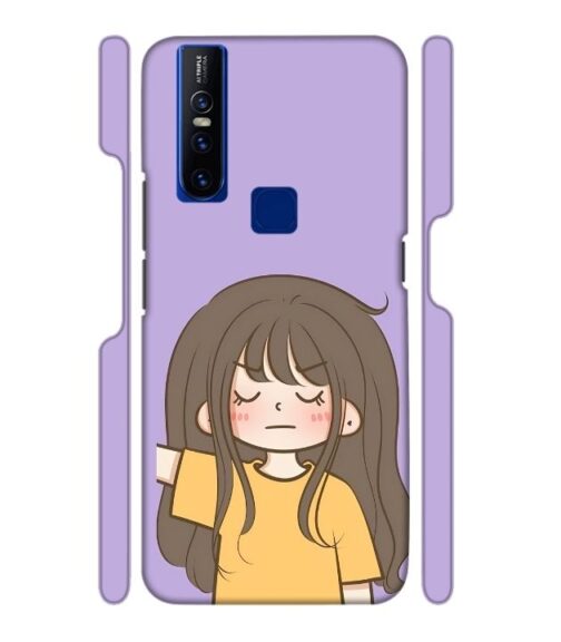 angry girl Vivo V15 Mobile Cover