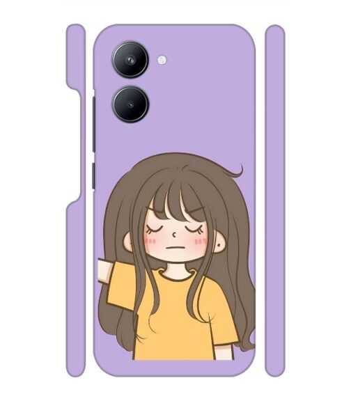 angry girl Realme C33 Mobile Cover