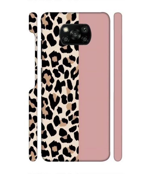 Tiger half skin Poco X3 Mobile Cover