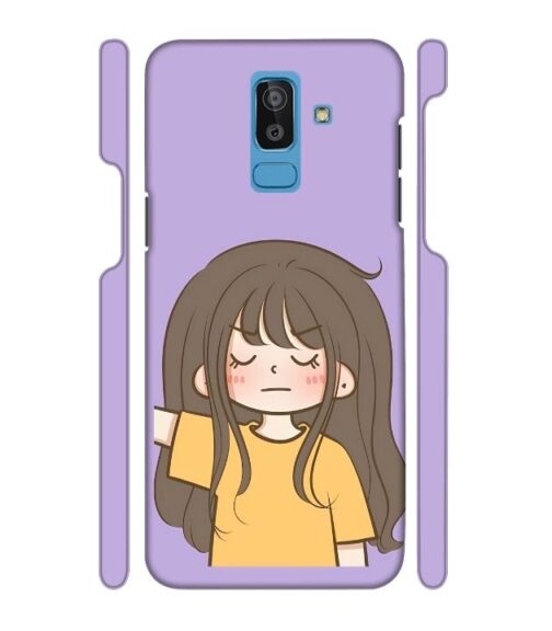 angry girl Samsung Galaxy J8 Mobile Cover