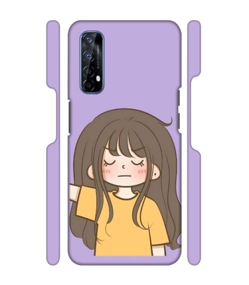 angry girl Realme 7 Mobile Cover