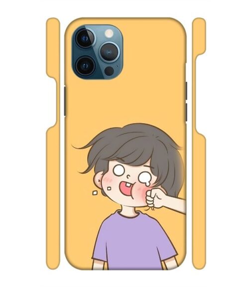 Yellow human graphics iPhone 12 Pro Mobile Cover