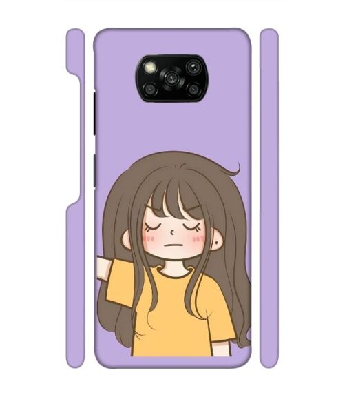 angry girl Poco X3 Mobile Cover