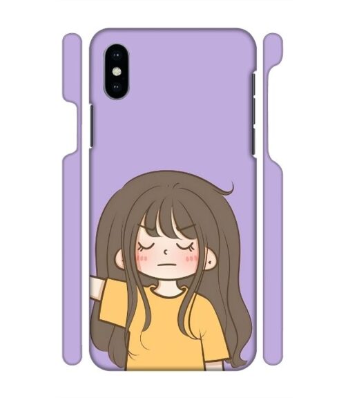 angry girl iPhone X Mobile Cover