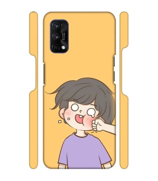 Yellow human graphics Realme 7 Pro Mobile Cover