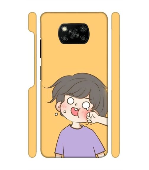 Yellow human graphics Poco X3 Mobile Cover
