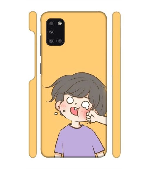 Yellow human graphics Samsung Galaxy A31 Mobile Cover