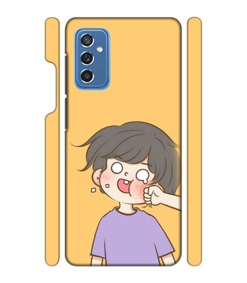 Yellow human graphics Samsung Galaxy M52 5G Mobile Cover