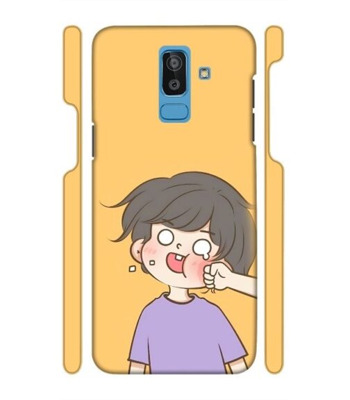 Yellow human graphics Samsung Galaxy J8 Mobile Cover
