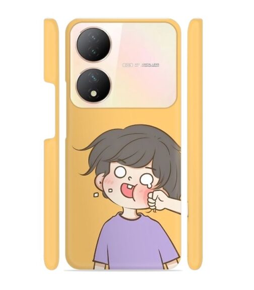 Yellow human graphics Vivo Y100 (5G) Mobile Cover
