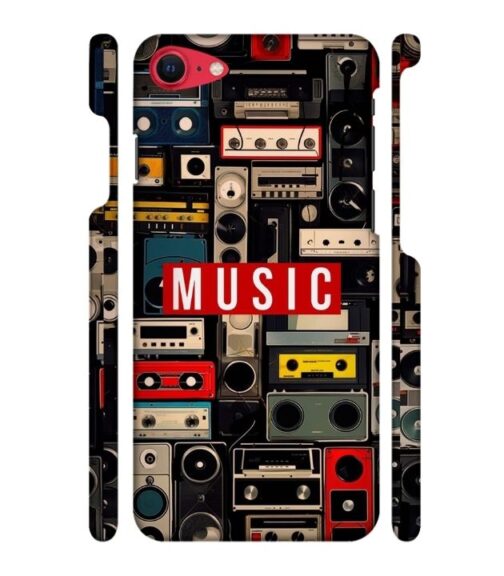FM radio, speaker with vintage theme iPhone SE 2020 Mobile Cover