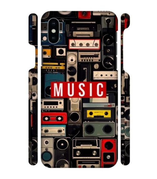 FM radio, speaker with vintage theme iPhone X Mobile Cover