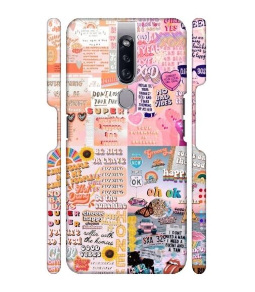 Vintage style multiple graphics Oppo F11 Mobile Cover