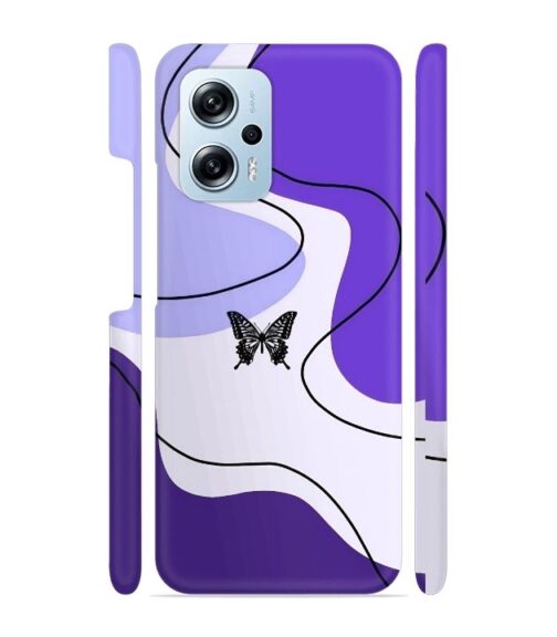 Beautiful combination of color with butterfly Redmi K50i 5G Mobile Cover