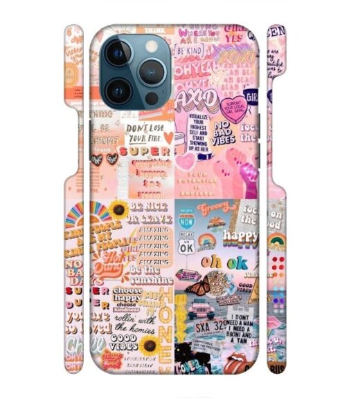 Vintage style multiple graphics iPhone 12 Pro Mobile Cover