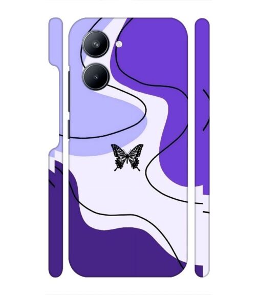 Beautiful combination of color with butterfly Realme C33 Mobile Cover