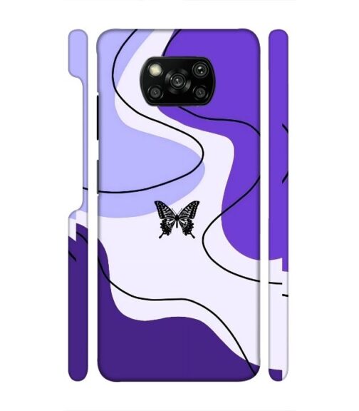 Beautiful combination of color with butterfly Poco X3 Mobile Cover