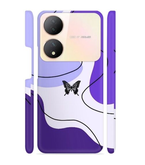 Beautiful combination of color with butterfly Vivo Y100 (5G) Mobile Cover