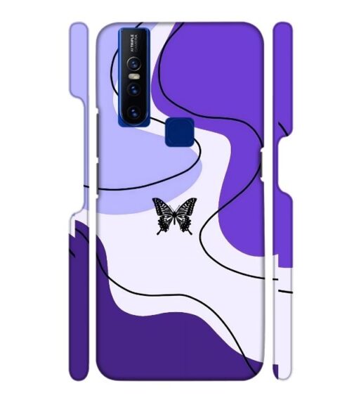 Beautiful combination of color with butterfly Vivo V15 Mobile Cover
