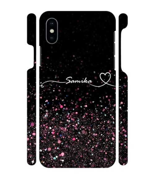 Sparkle design with Customize text iPhone X Mobile Cover
