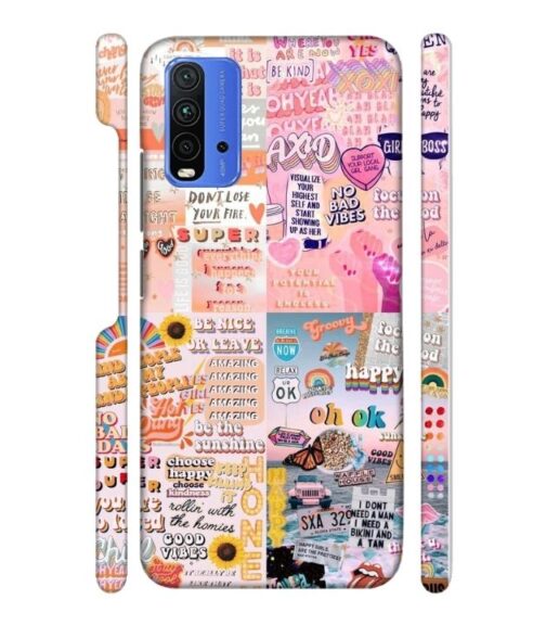 Vintage style multiple graphics Redmi 9 Power Mobile Cover