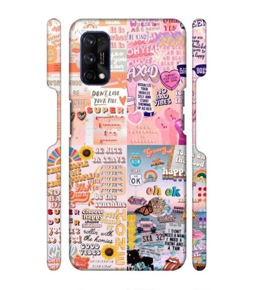 Vintage style multiple graphics Realme 7 Pro Mobile Cover