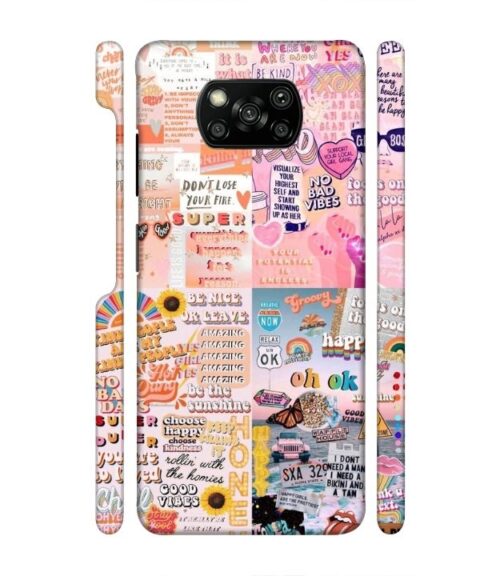 Vintage style multiple graphics Poco X3 Mobile Cover