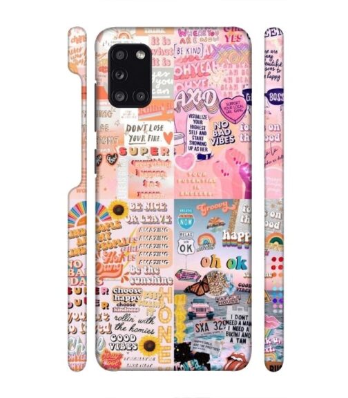 Vintage style multiple graphics Samsung Galaxy A31 Mobile Cover