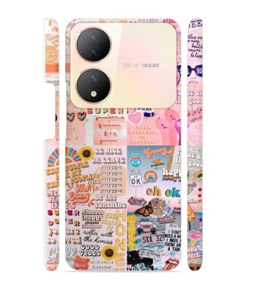 Vintage style multiple graphics Vivo Y100 (5G) Mobile Cover