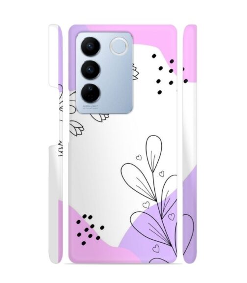 Beautiful combination of color and flower Vivo V27 5G Mobile Cover