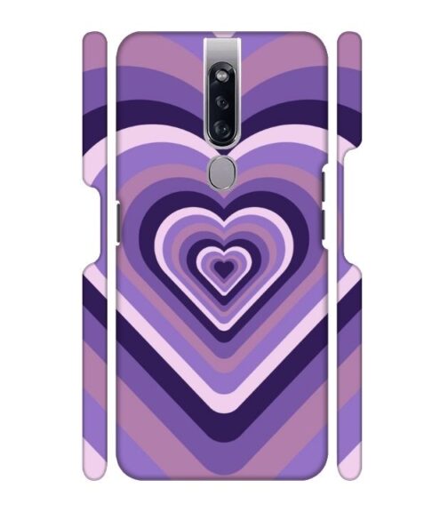 Heart vintage design with neural color Oppo F11 Mobile Cover