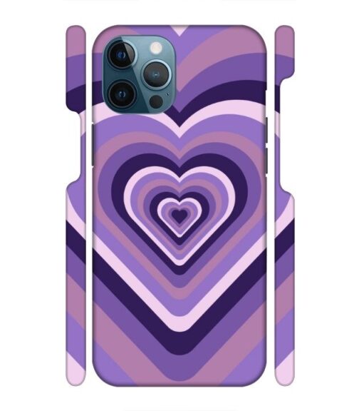 Heart vintage design with neural color iPhone 12 Pro Mobile Cover