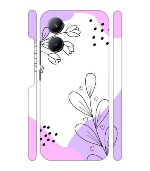 Beautiful combination of color and flower Realme C33 Mobile Cover