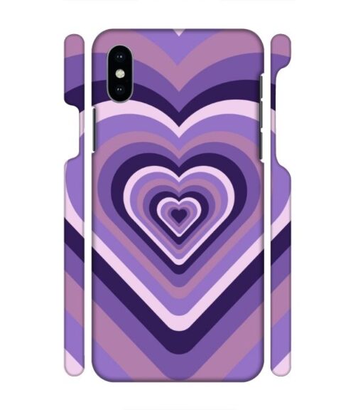 Heart vintage design with neural color iPhone XS Mobile Cover