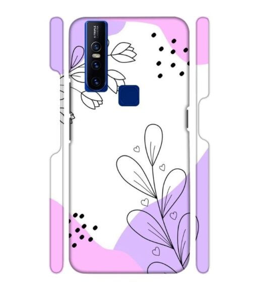 Beautiful combination of color and flower Vivo V15 Mobile Cover