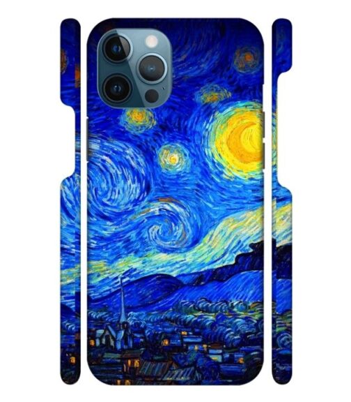 Abstract painting design to the sky and mountain iPhone 12 Pro Mobile Cover
