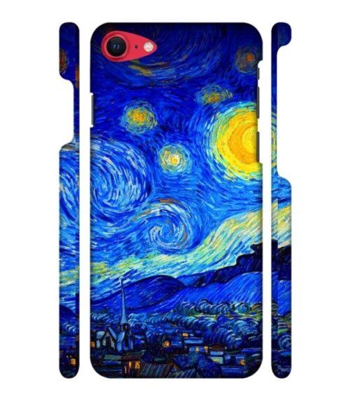 Abstract painting design to the sky and mountain iPhone SE 2020 Mobile Cover