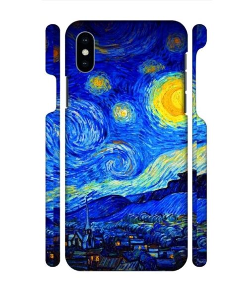 Abstract painting design to the sky and mountain iPhone X Mobile Cover