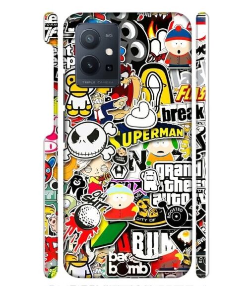 Cartoon style Vivo T1 (5) Mobile Cover